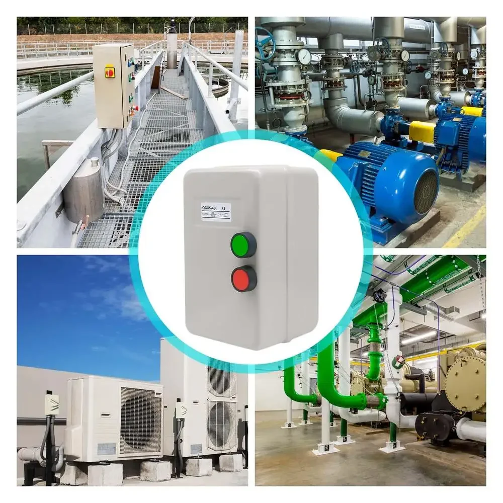 Electric Motor Starter Switch 220/240V 11KW 25-45AMP 15 HP Single Phase Control Circuit High Quality Durable Button Operation