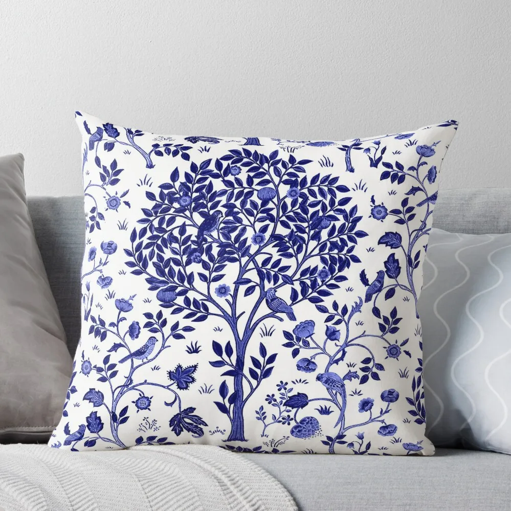 

William Morris Tree of Life, Cobalt Blue Throw Pillow pillow cover luxury luxury home accessories Decorative pillow case