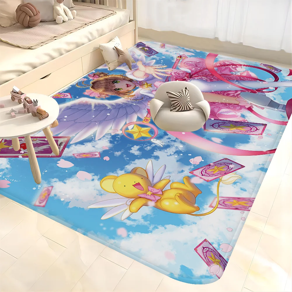 

Magic Circle Card Captor Sakura Hallway Carpet Non-Slip Laundry Room Mat Decor Balcony Child Living Room Bedside Area Rugs