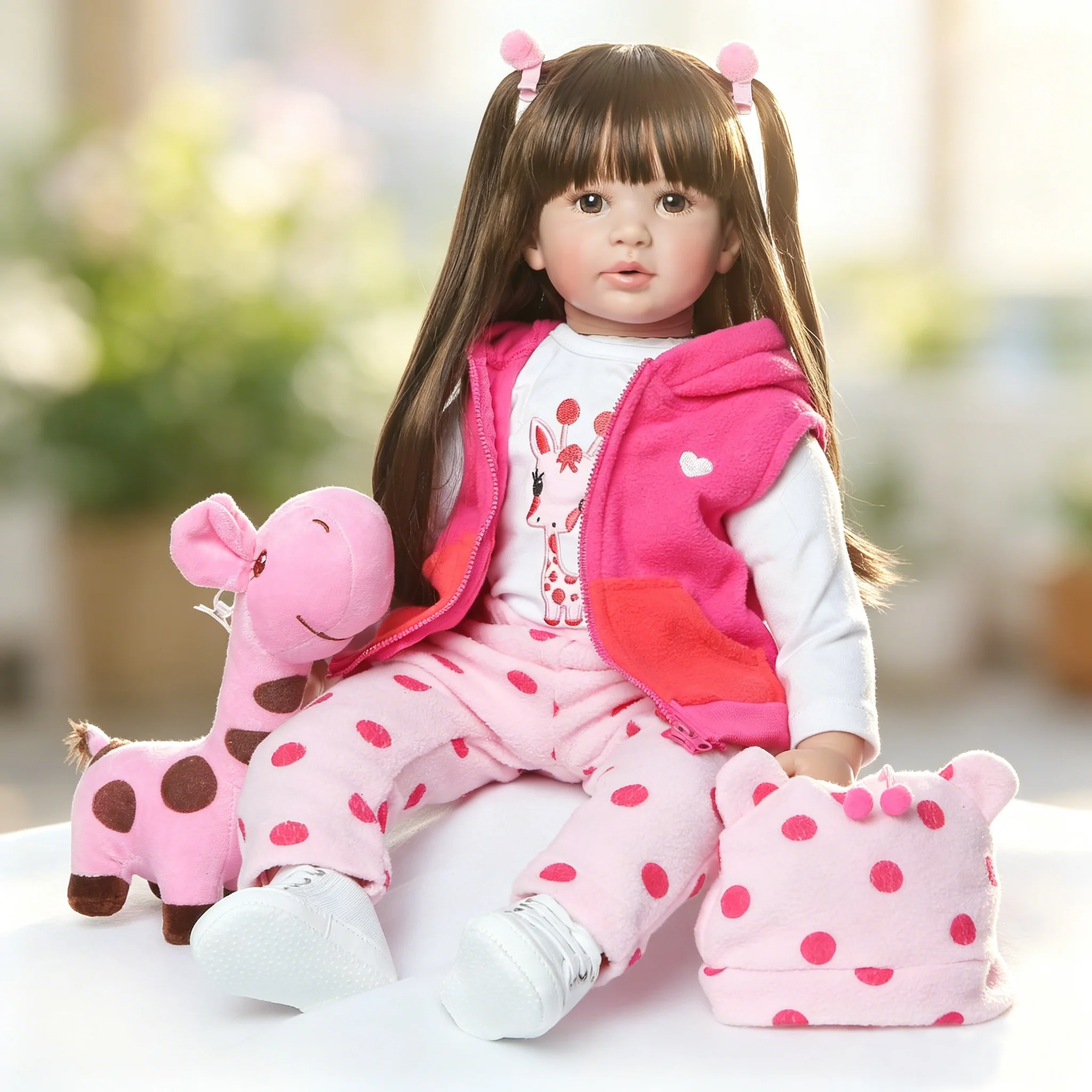 Reborn Baby Doll Silicone Realistic - دمية طفلة واقعية مصنوعة يدويًا، مقاس