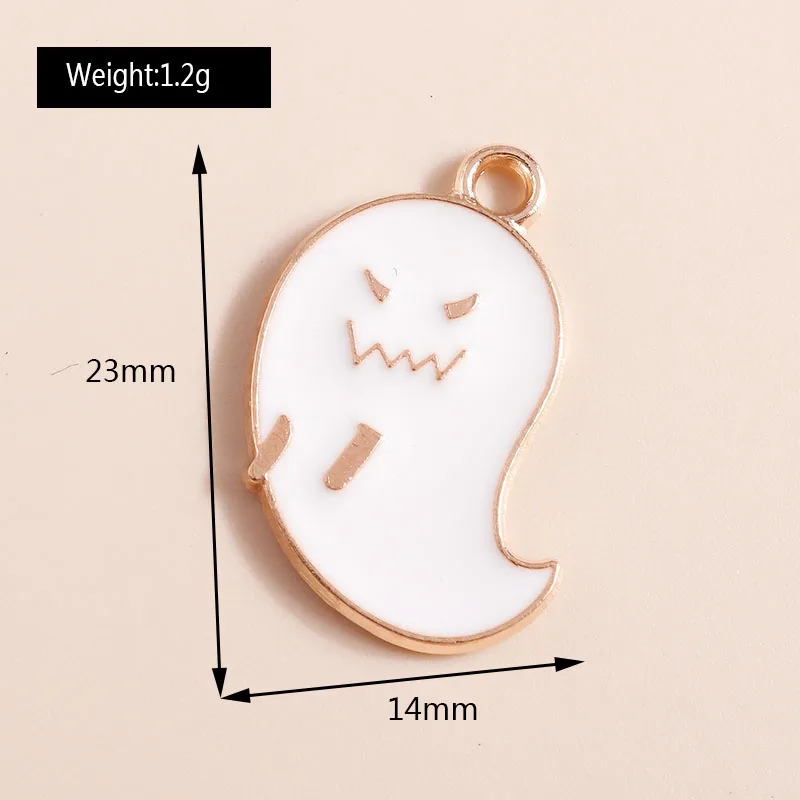20 Stück süße Emaille Halloween Geist Kürbis Fledermaus Charms für Schmuckherstellung Ohrringe Anhänger Halsketten Armband DIY Bastelbedarf – Detail 19