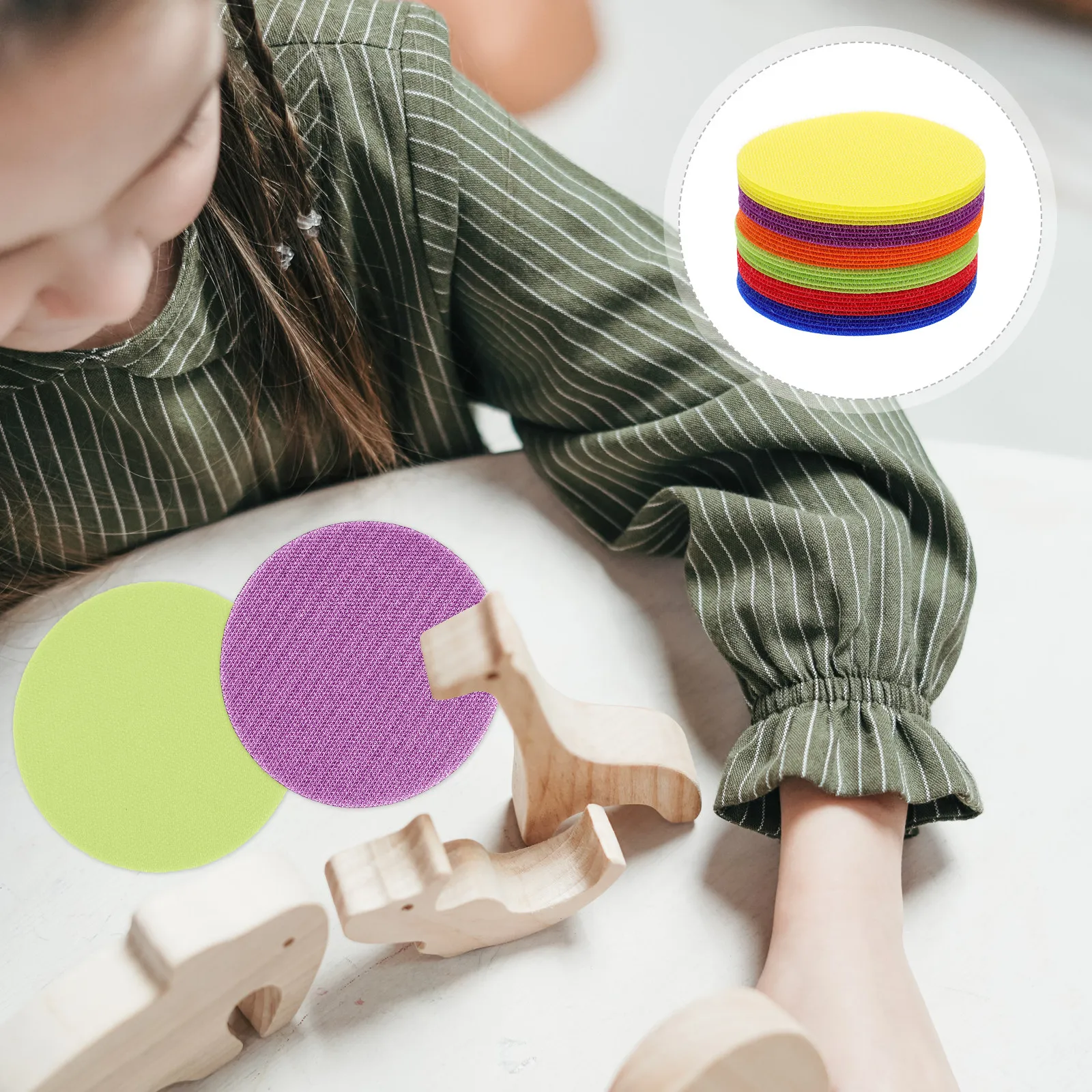 

30Pcs Educational Carpet Markers Round Carpet Stickers Preschool Classroom Organizing Educational Playthings Locating