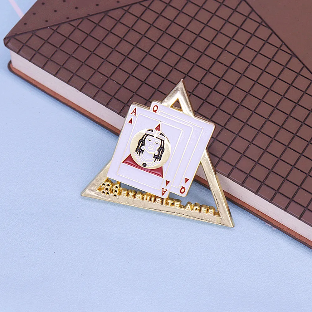 Great Quality Eco Friendly Alloy Metal Enamel Greek Service Triangles Design 21st Anniversary Exquisite Aces Delta Pin