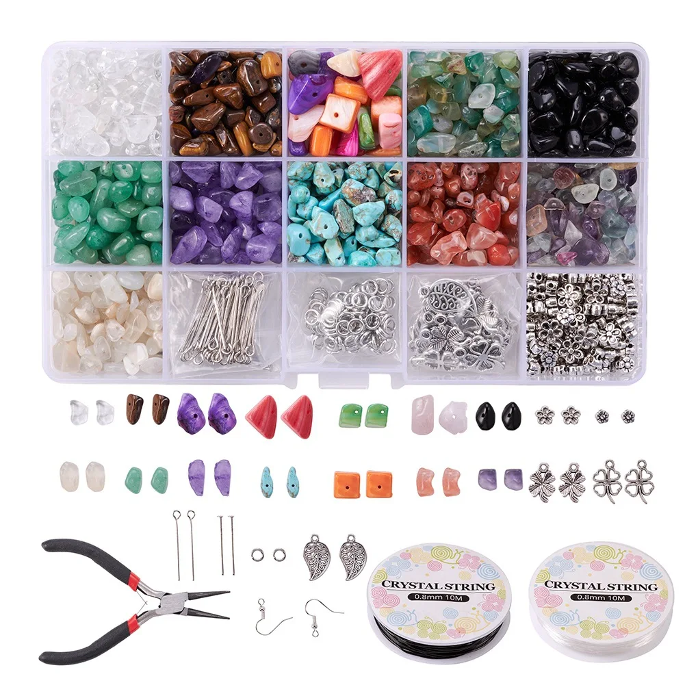 Popular Crushed Stone Natural Stone Bead Bracelet Handmade Beaded Material Diy Jewelry Accessories Set Wholesale