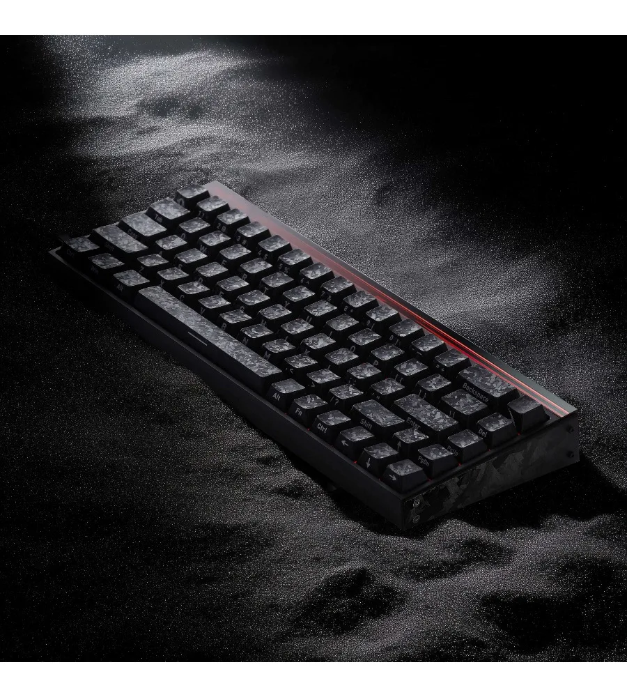 Side-engraved opaque toner + PC forged carbon texture magnetic switch Wooting keyboard carbon fiber pattern keycaps from