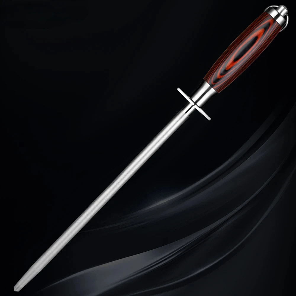 Professional Diamond Knife Sharpener 12 inch Color Wood Handle Handheld Kitchen Knife Sharpener Knife Fast sharp for All Knives