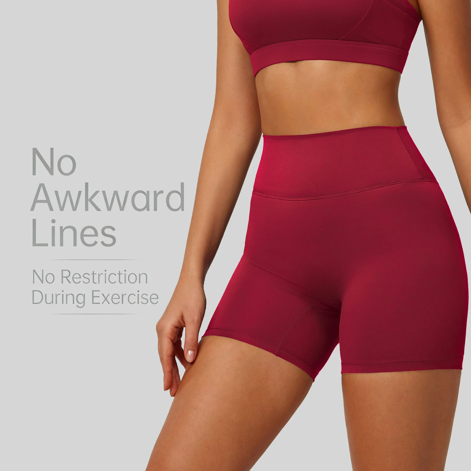 Nahtlose Yoga-Shorts mit hoher Taille für Damen, Bauchkontrolle ohne Camel-Toe-Effekt, Workout-Biker-Shorts, dehnbare Fitness-Sportshorts