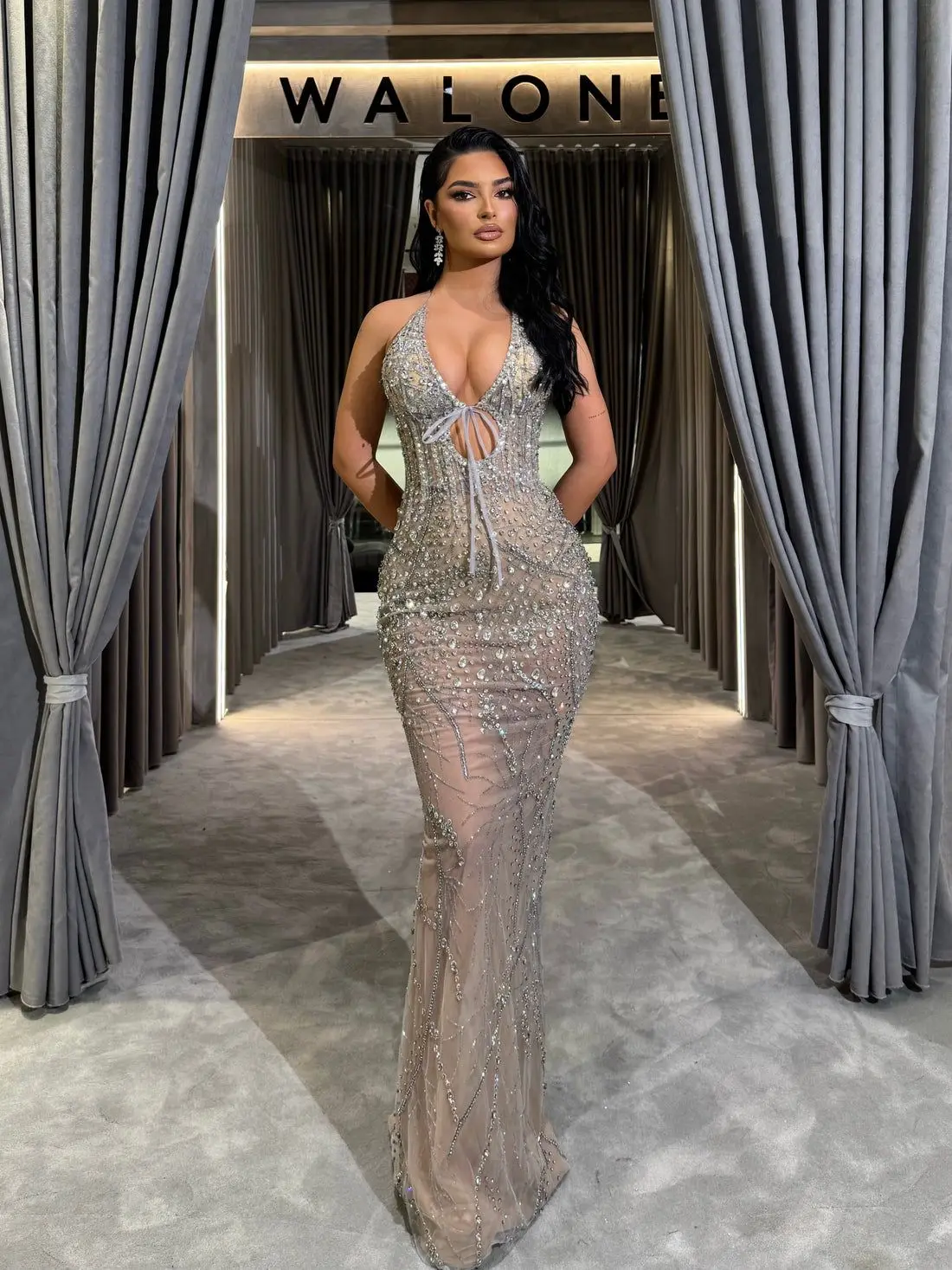 스파클 장식 여성 드레스 프릴 긴 Tulle 댄스 파티 드레스 Sheer Custom Made 화려한 2 조각 파티 드레스 자켓 Pleated