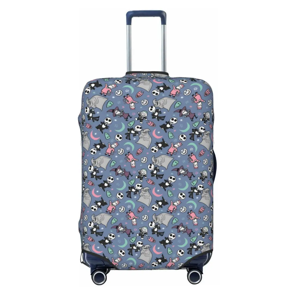 

The Nightmare Before Christmas Travel Luggage Cover Washable Gothic Jack Skellington Suitcase Cover Protector Fit 18-32 Inch