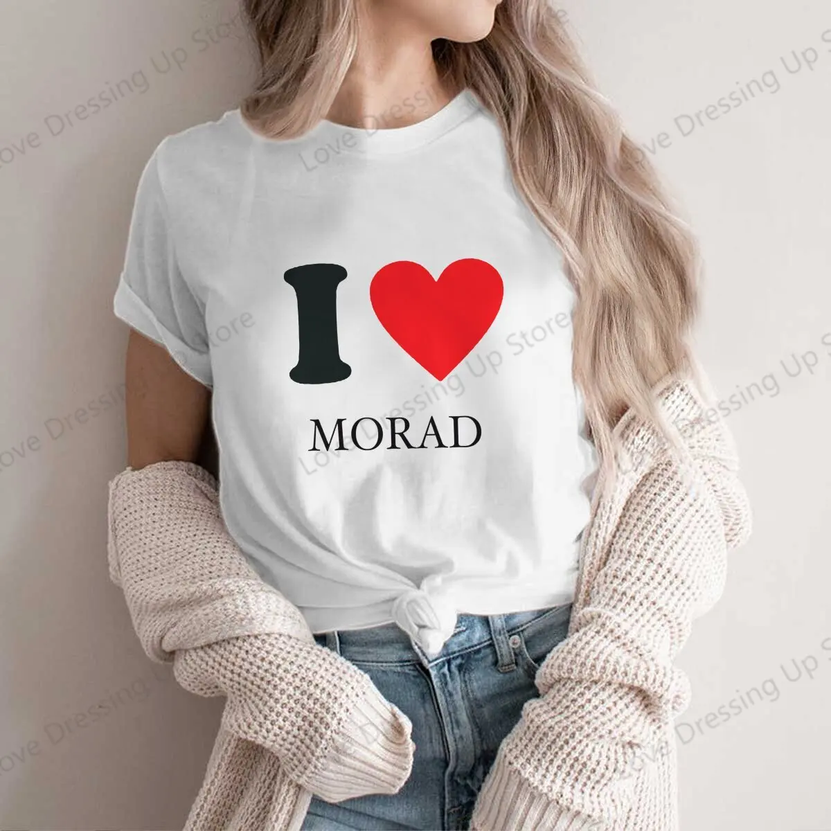 FANS MORAD TShirt for Woman Morad Harajuku Casual Short Sleeve Polyester T-Shirt Special