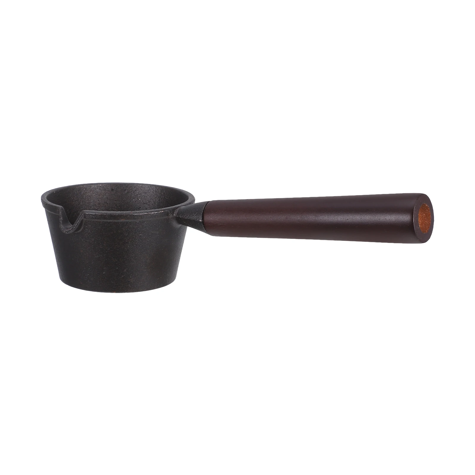 

Mini Cast Iron Pan Small Cooking Pot Hot Oil Pots Stovetop Milk Warmer Travel Pour Spout Metal Wok