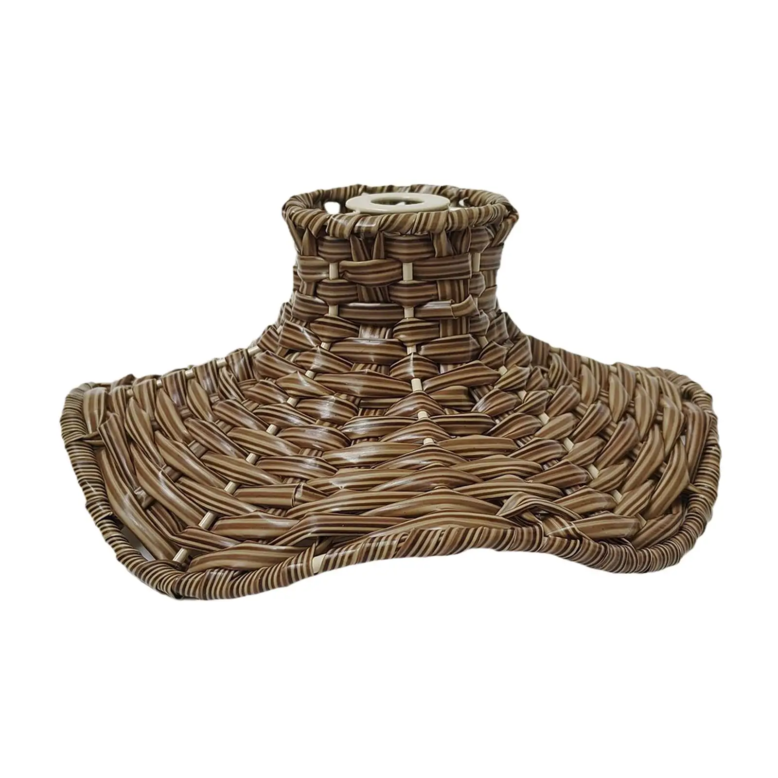 Hanging Rattan Lampshade Rustic Pendant Light Cover Chandelier Lampshade for Dining Room Restaurant Festival Tea Room Decoration