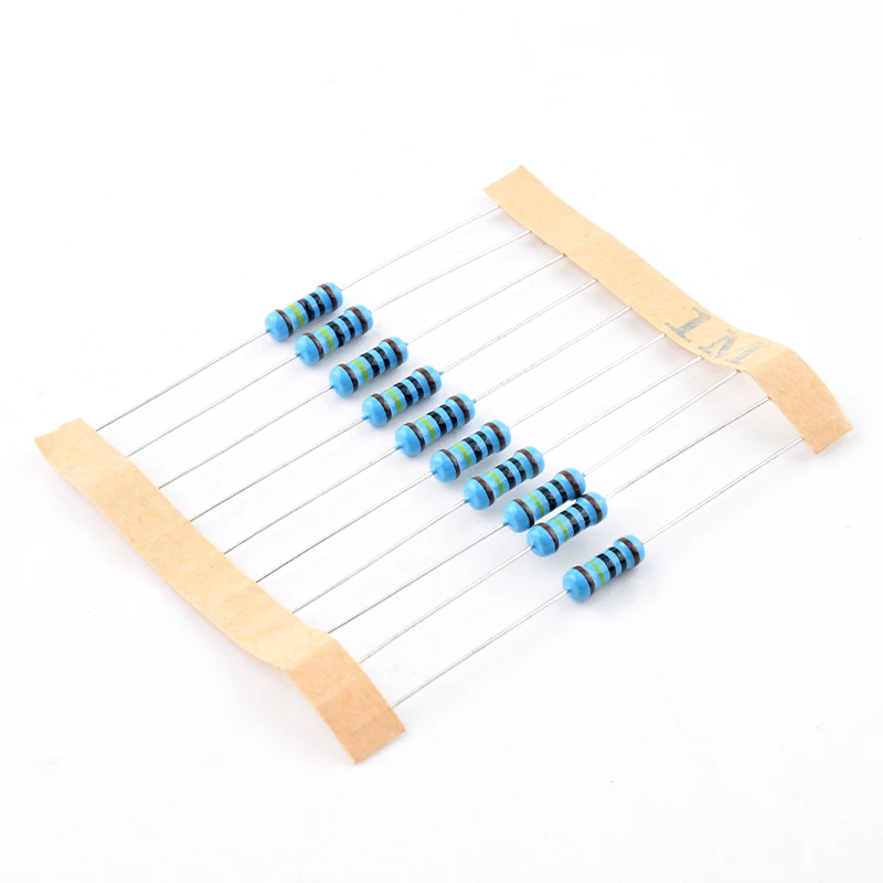 1/2W ตัวต้านทานฟิล์มโลหะชุด 300 ชิ้น/แพ็ค 1300 ชิ้น 1 10 220 330 470 1K 4.7K 10K Ohm 1% ความต้านทานความแม่นยําสูงชุด Assortment