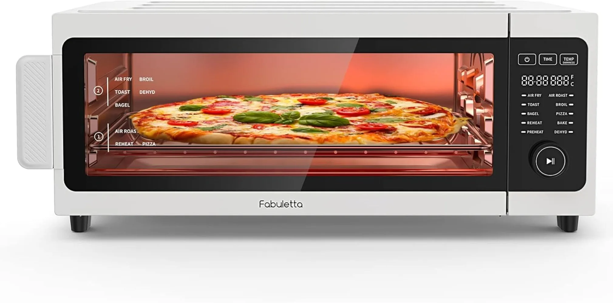 

Toaster Oven Air Fryer Combo - Fabuletta 10-in-1 Countertop Convection Oven 1800W, Flip Up & Away Capability