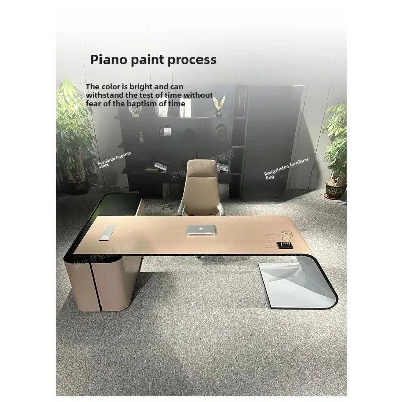 CZ-6  Boss Desk Simple Modern Desk Office High-end Atmosphere Single Seat Multi-function President Desk