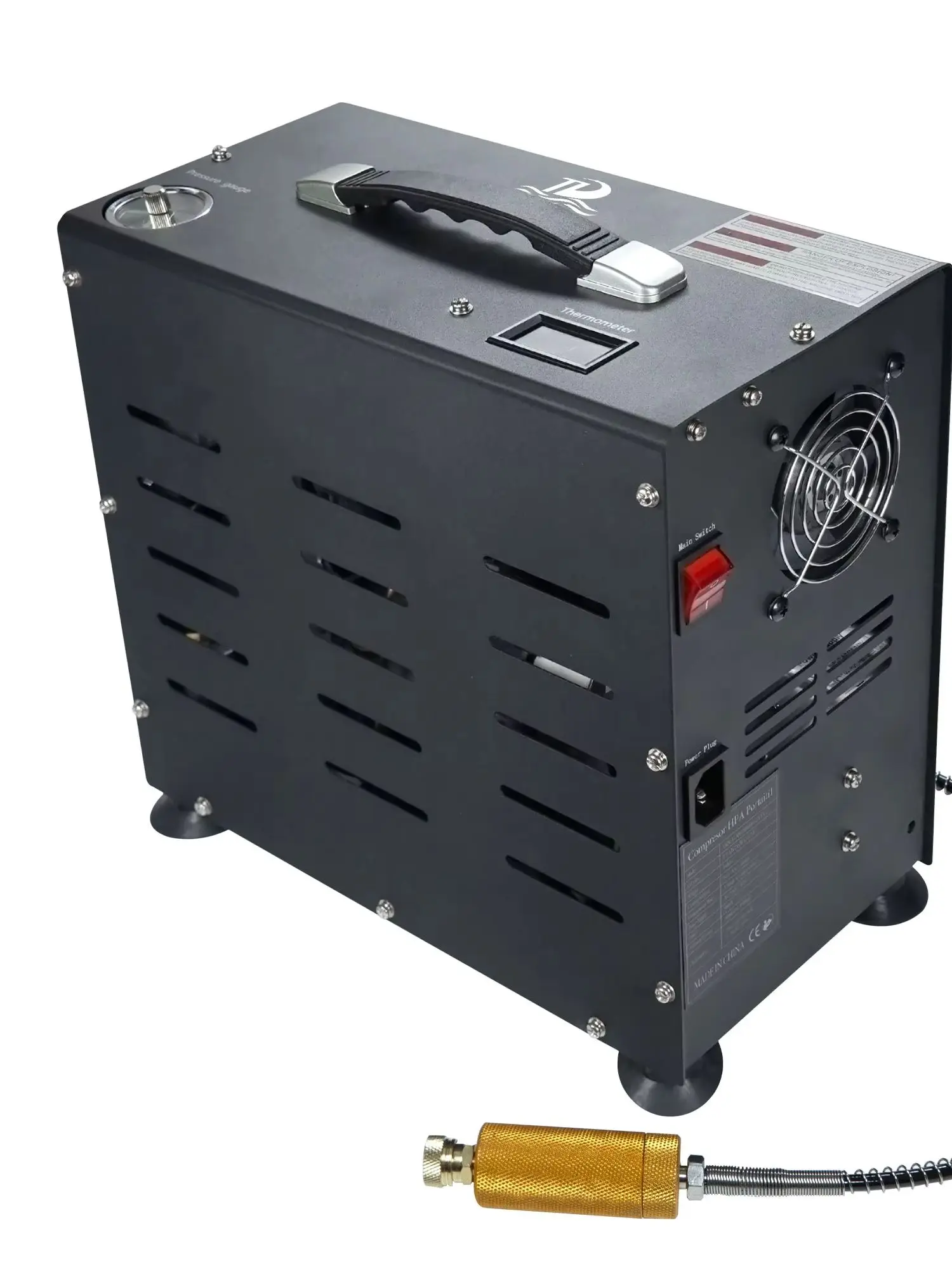 TUXING 800W PCP Luftkompressor 300Bar/4500Psi Doppelzylinder-Set Hochdruckkompressor für Tauchflaschen PCP