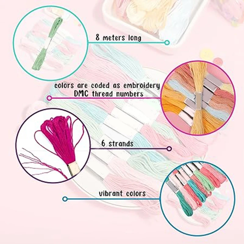 手配線用の色付き刺thread糸,織り材料,447色