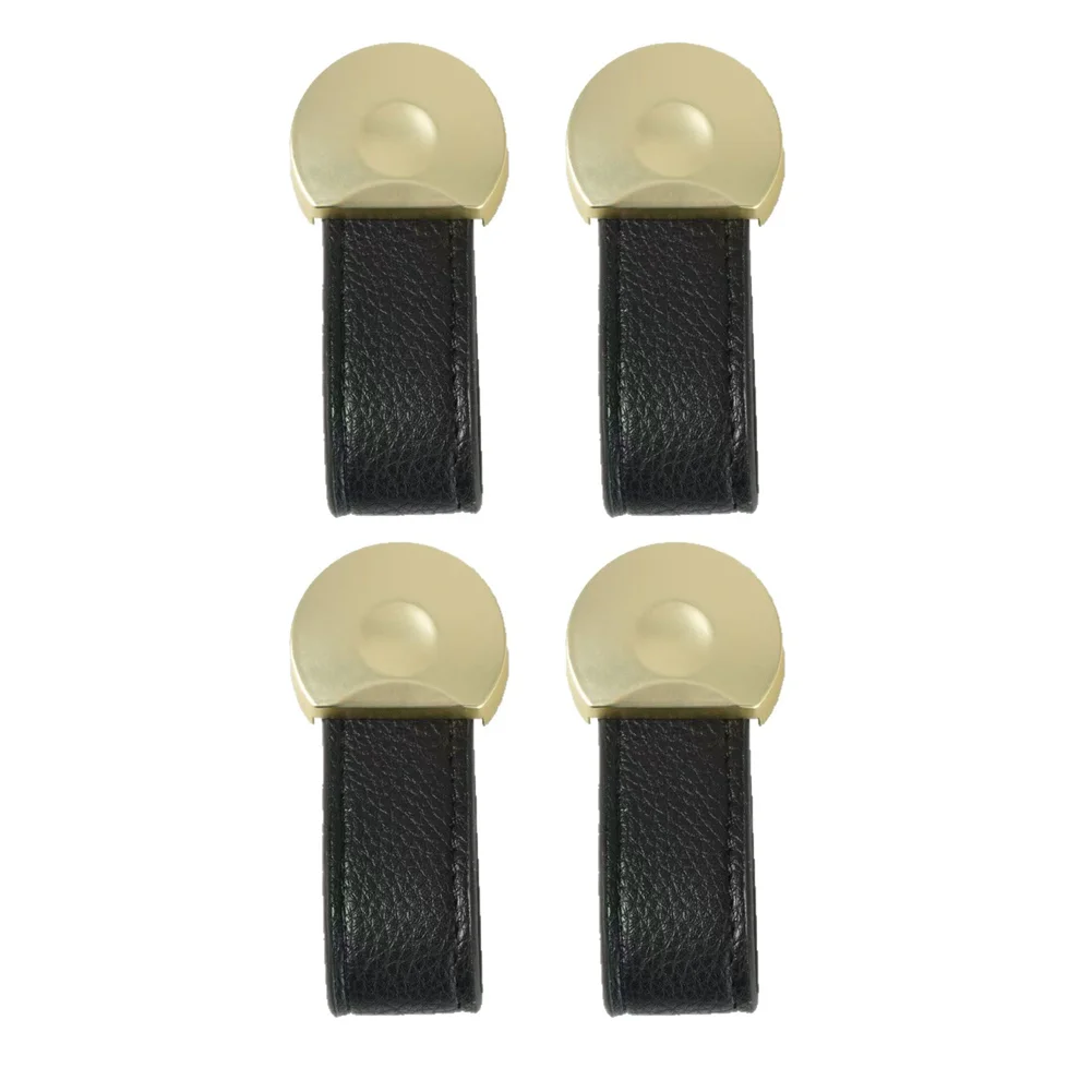 Zinc Alloy Pull Handles Wrapped in Leather for Residential Furniture Applications Including Cabinets For Drawers and Wardrobes