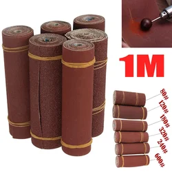 1 rulo 1M 80-600 Grit Emery bez rulo parlatma zımpara kağıdı taşlama araçları için metal işleme Dremel ahşap aşındırıcı araçları