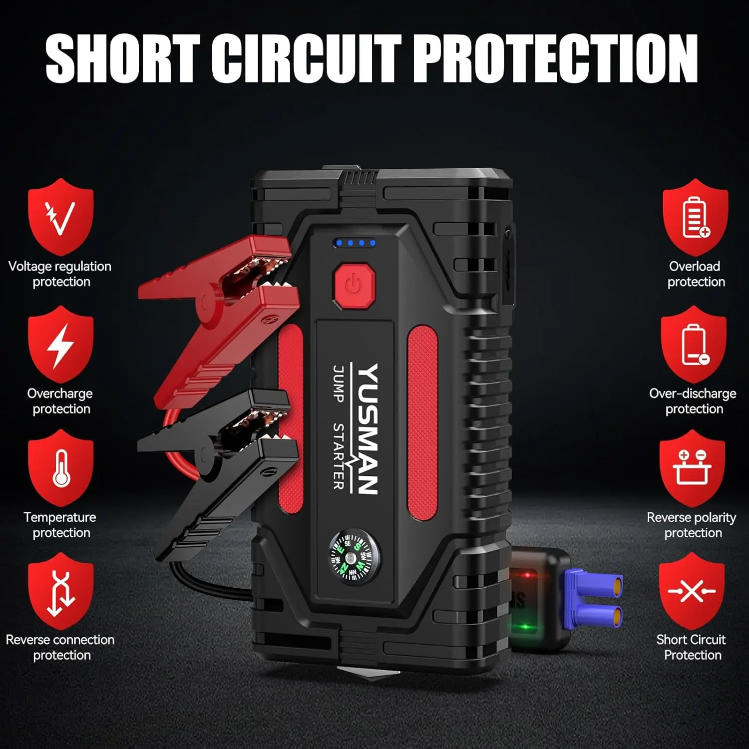 

YUSMAN Car Jump Starter Battery Power Bank 3000A for Car Starter Portable Emergency Booster Auto Starting Device Petrol Diesel