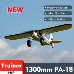 FMSRC RC aereo aereo 1300MM 1.3M PA-18 J3 Piper Super Cub 3S 5CH con giroscopio Auto Balance PNP Trainer modello principiante aereo