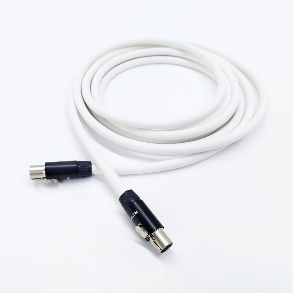 Private customization - Silicone cable+4-core Mini XLR cable connector, 2PCS 3foot+2PCS 8foot