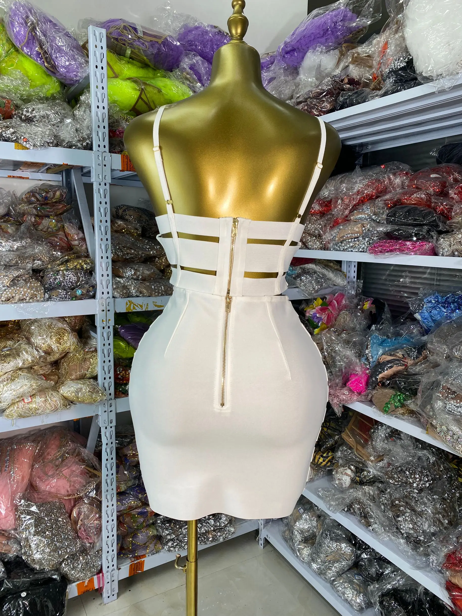 Frauen Sommer High Street Weiß Bandage Outfits Leibchen Crop Top Und Hohe Taille Rock Zwei Stück Sets Musical Festival Outfits