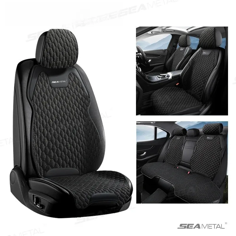 

New car seat covers, breathable linen seat support, anti-slip seat cushions, and all-season car seat protection cushions