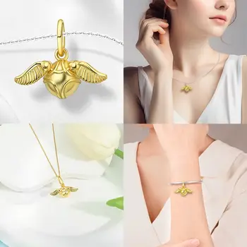 名創優品 925純銀串珠,適用於925原裝哈利波特手鍊,3毫米,女士吊墜,DIY飾品,製作禮物 8 最佳銷售 潘朵拉哈利波特 - №2