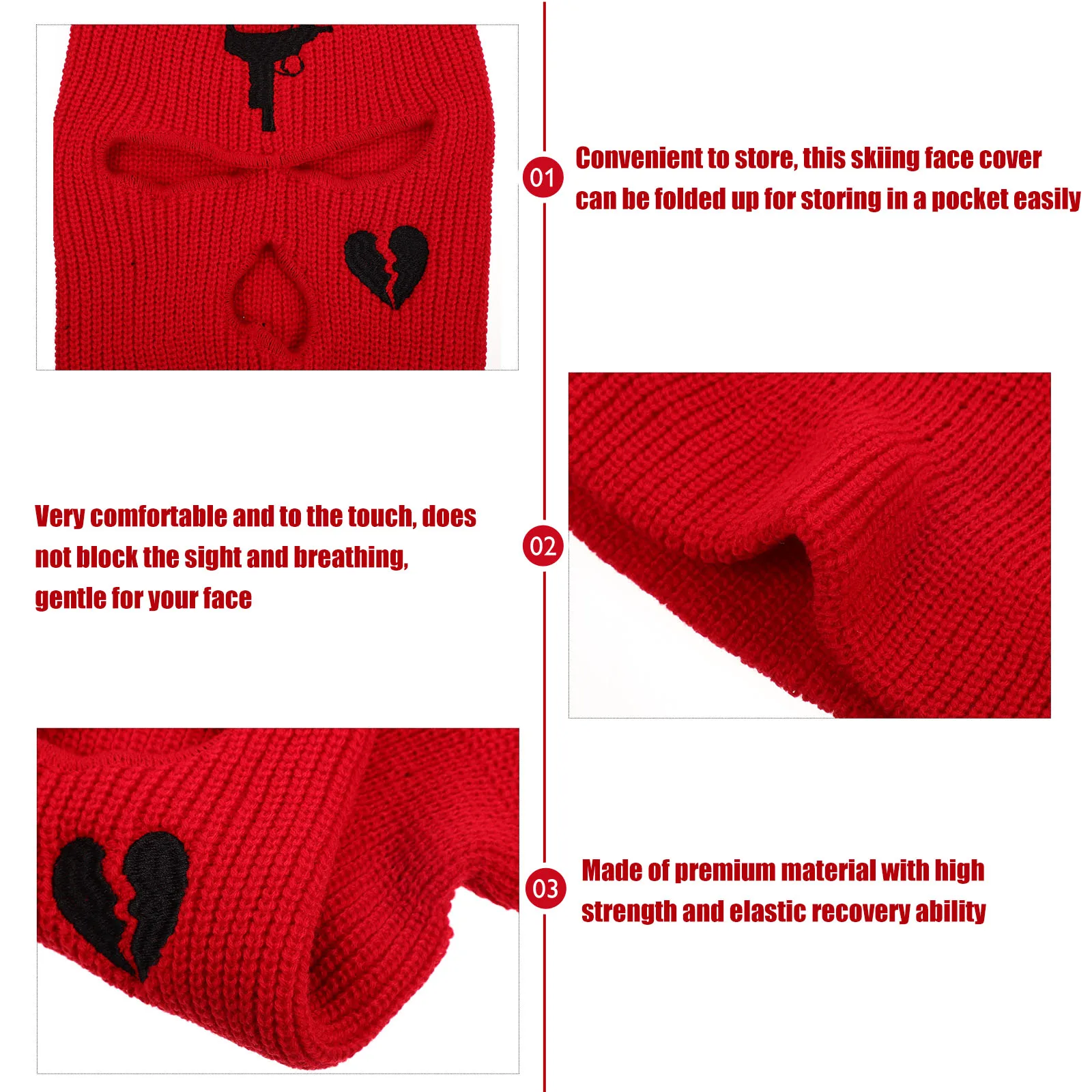

Skiing Mask Skiing Face Protector Thicken Face Protective Cover Windproof Face Guard Skiing Supply