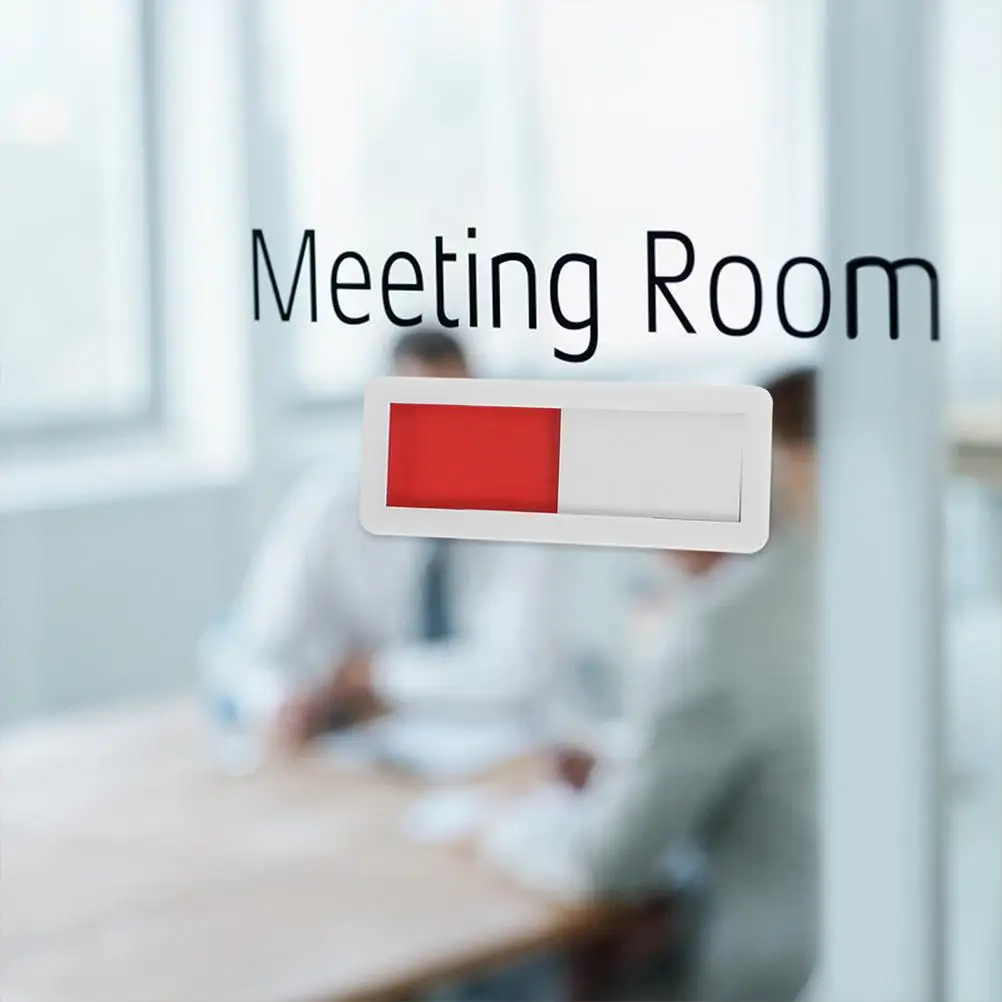 5 Pcs Red Green Sliding Acrylic Door Sign Office Conference Room Status Switching Signboard Meeting Room Identifier Slide Office
