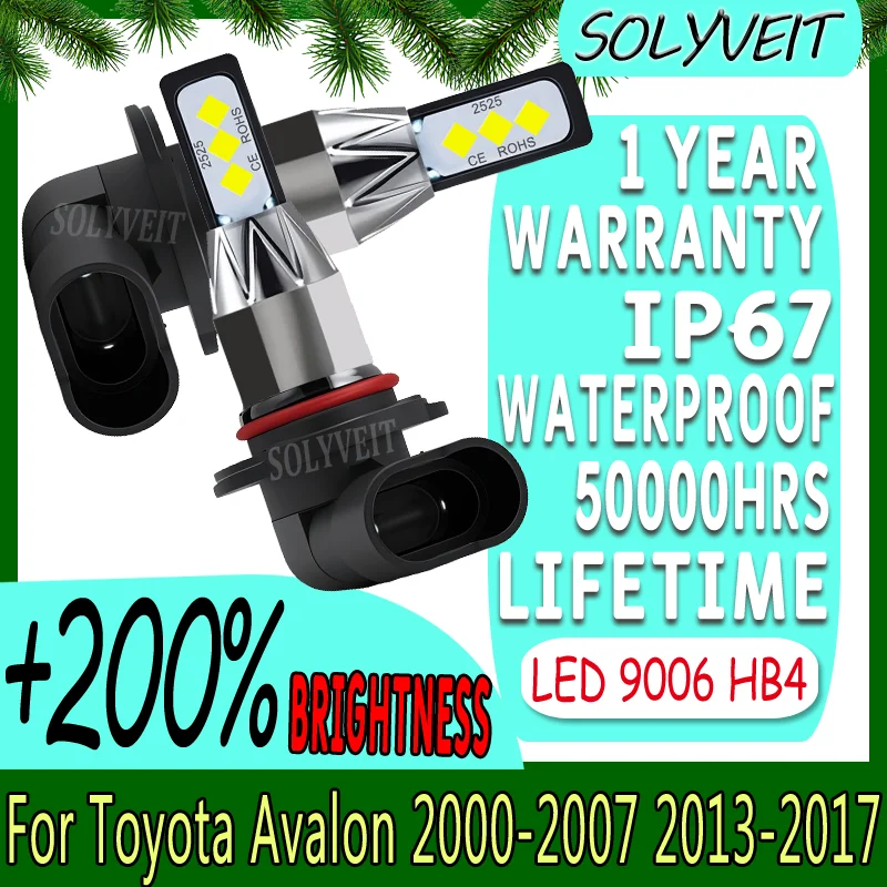

Plug-and-Play Instant-On 9006 Clear Night Vision Long 50,000 Hour Lifespan LED Low Beam For Toyota Avalon 2000-2007 2013-2017