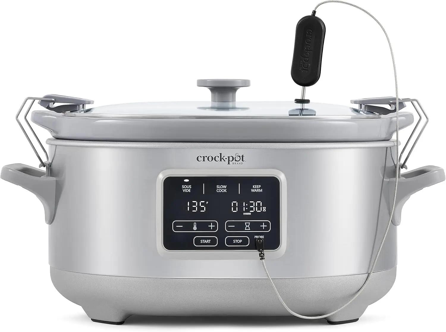 Slowcooker met Sous Vide, programmeerbaar, roestvrij staal