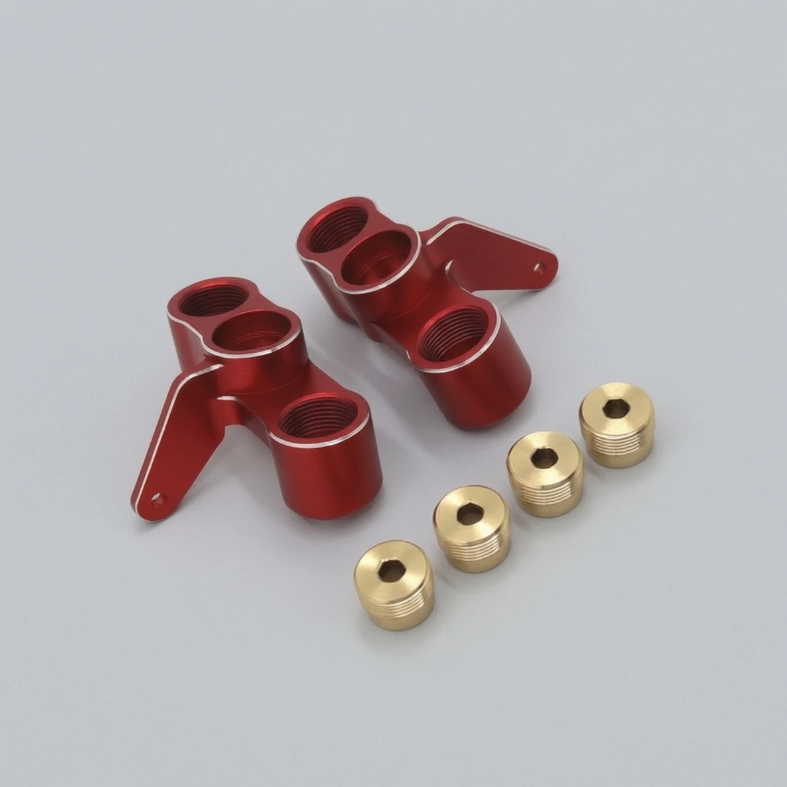 2 Pieces Steering Cups Aluminum Steering Knuckles Parts Brass Lightweight for RC Builders