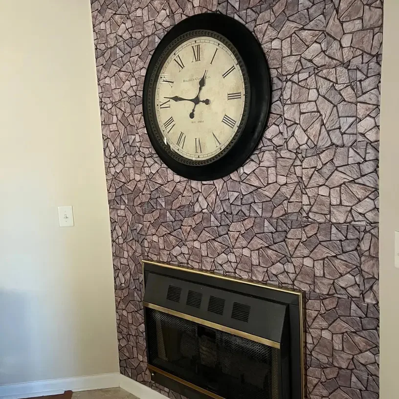 5PCS 10PCS of Stone Pattern Self-adhesive Wall Stickers,Peel And Stick,Waterproof and Easy to Clean,PVC,Home Wall Decoration