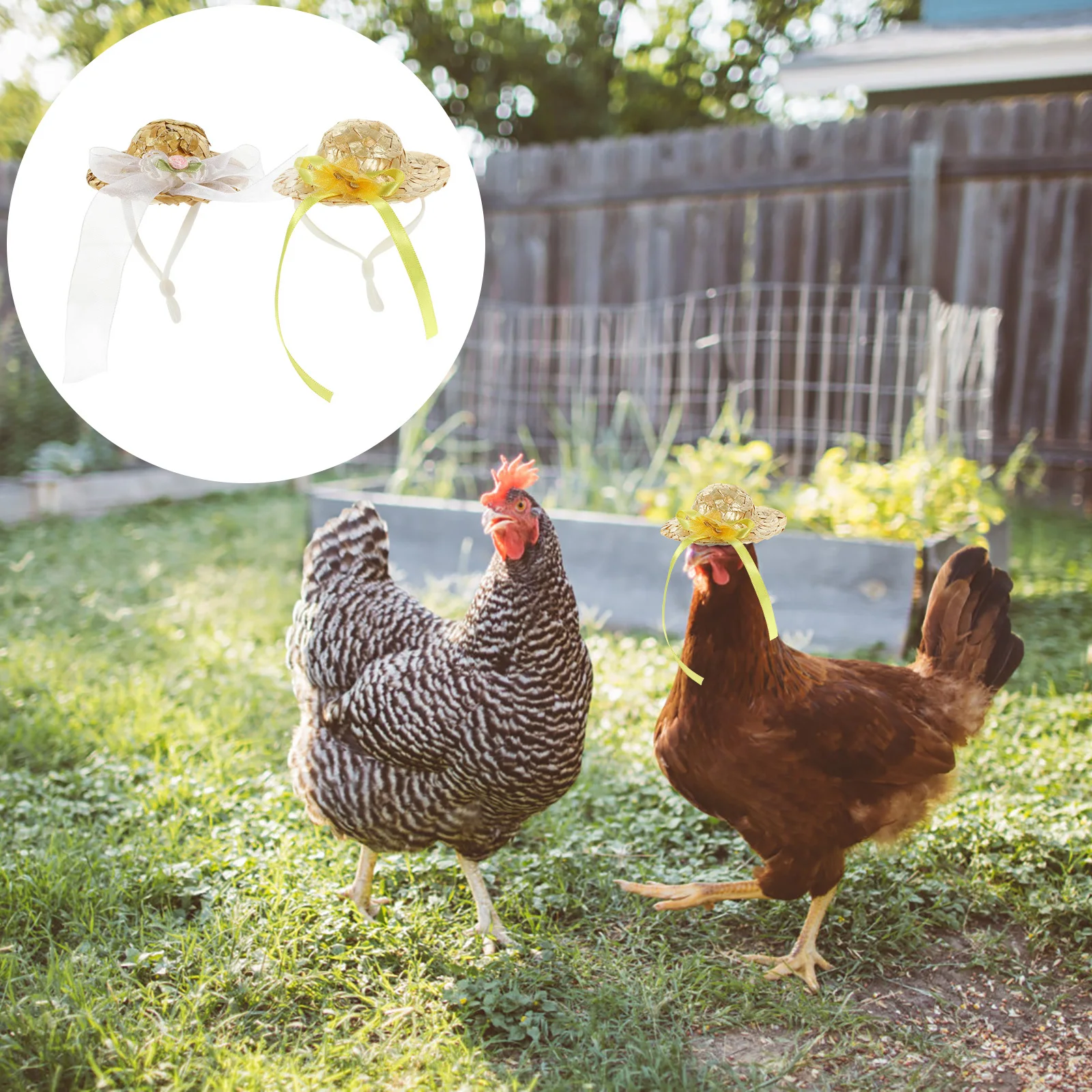 

2Pcs Mini Chicken Hats Adjustable Cloth Hen Hat Decorative Bird Accessory for Festival Gifts and Photos Chicken Hats