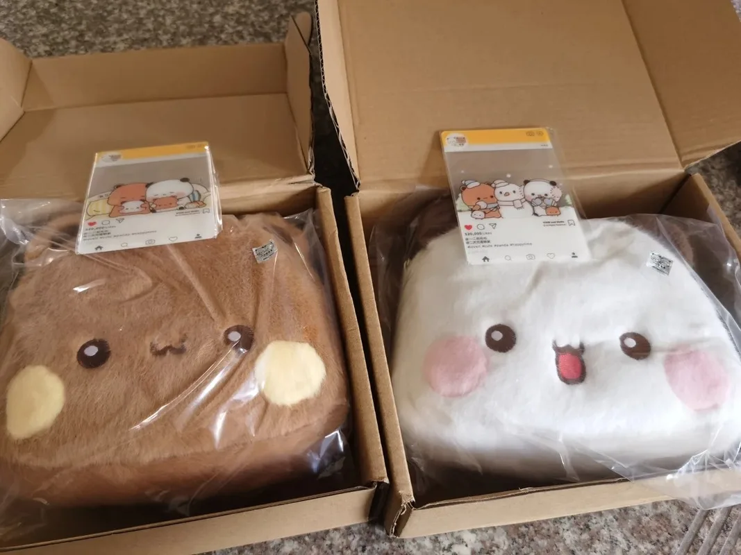 Yier Bubu パンダクマぬいぐるみバックパックアニメ周辺機器かわいい小銭入れショルダーバッグ携帯電話バッグガールフレンドの誕生日プレゼント