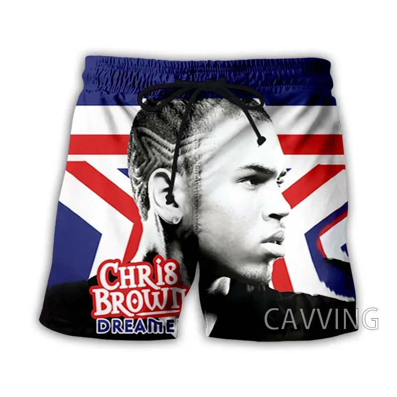 CAVVING 3D Printed  Rapper Chris Brown   Summer Beach Shorts Streetwear Quick Dry Casual Shorts Sweat Shorts for Women/men  P02