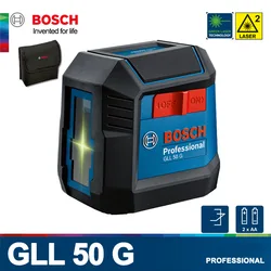 Bosch Line Laser GLL 50 G Green Laser Lines Marking Instrument Leveling Wiring Vertical and Horizontal Lines Precise Clear