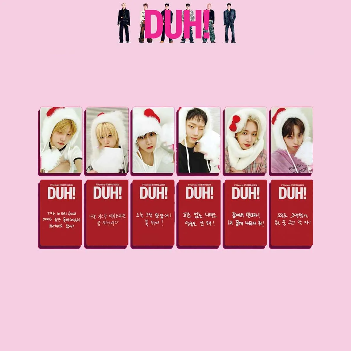 6/12 Pz/set P1Harmony DUH Album AM FANSIGN Ver Selfie Carte SOUL INTAK JONGSEOB THEO Moda Tesserino Ventole Cartolina Da Collezione