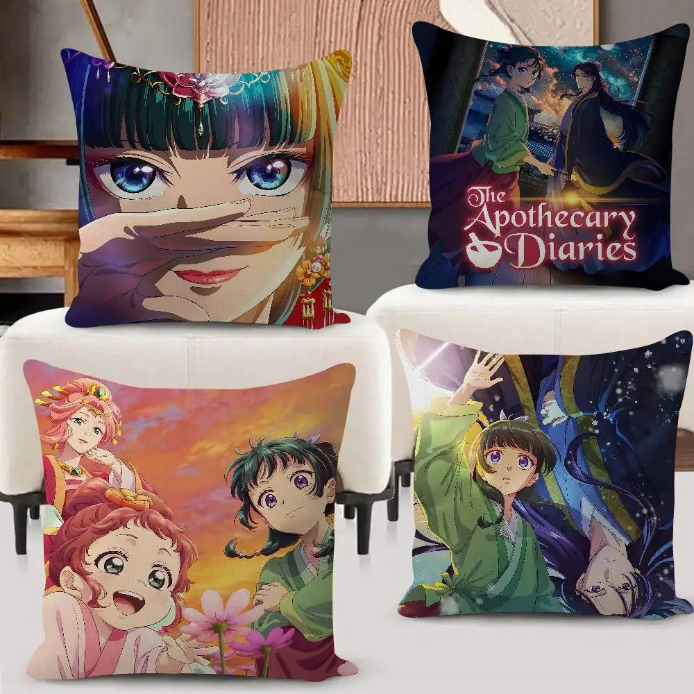 Anime Cute The A-Apothecary Diaries Mini 45*45cm Cushion Cover Pillow Cover Decor Pillowcase Home Pillowcase For Couch Pillow