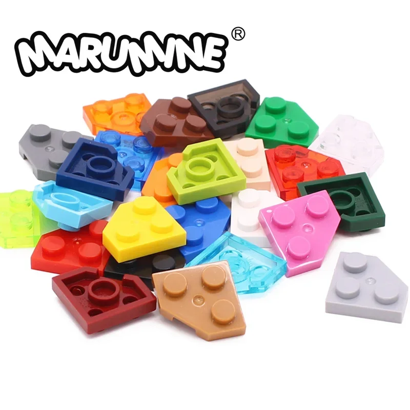 Marumine MOC Wedge Plate 2x2 Cut Corner 50PCS Compatible 26601 Bricks Accessories Parts Assembles Technology Building Blocks