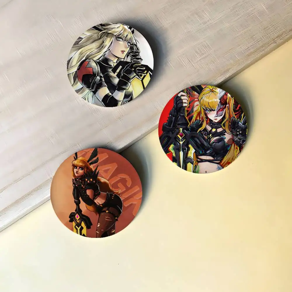Manga Character M-magik Badges Peripheral Lapel Pins Tinplate Round Brooch For Shoulder Bag Accessories Souvenir Gifts