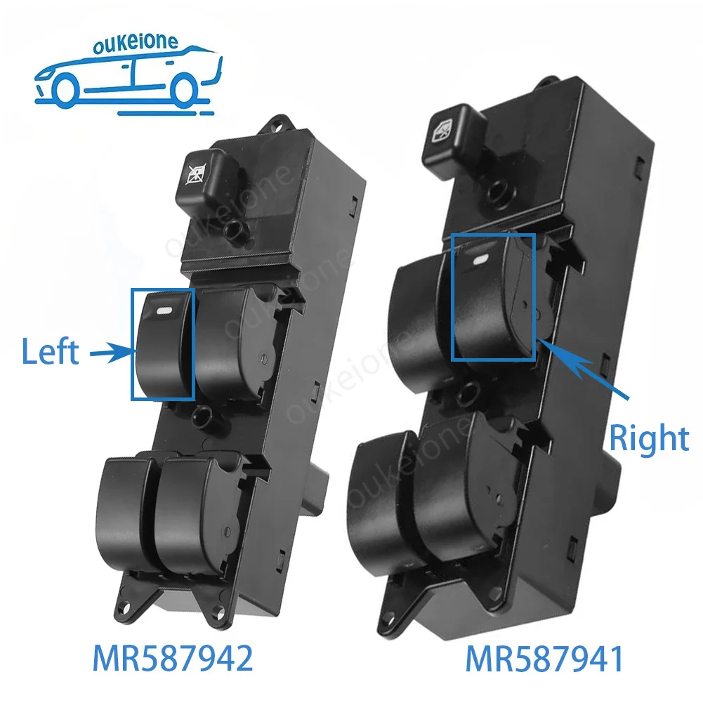 لميتسوبيشي باجيرو مونتيرو III 3 لانسر تريتون L200 سبورت جرانديز مفتاح نافذة كهربائي أمامي يسار يمين MR587942 MR587941