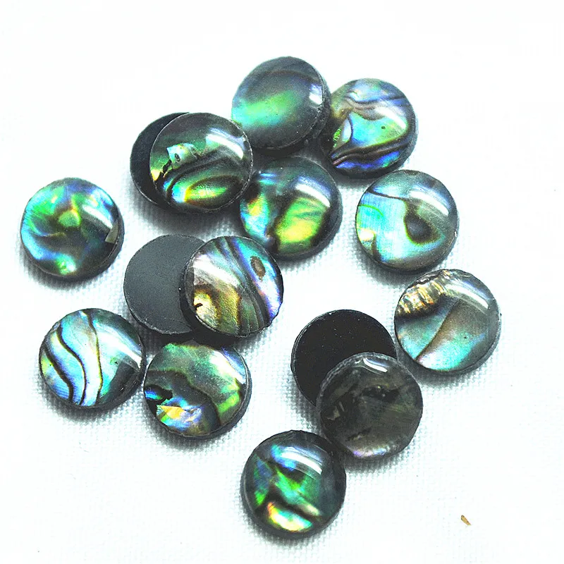20PCS Abalone Shell Cabochons No Hole Round Shape 6MM 8MM 10MM 13MM Saltwater Mother Of Pearl Diy Jewelry Findings Accessory