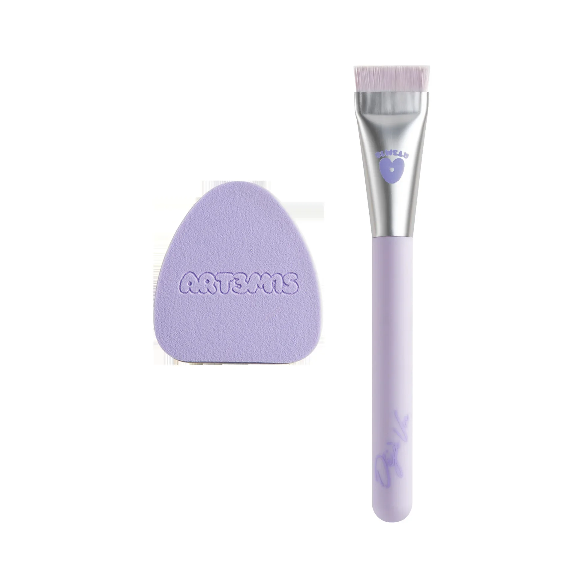 

ART3M1S makeup brush powder puff set foundation powder puff dry and wet dual-use makeup brush does not eat powder portable
