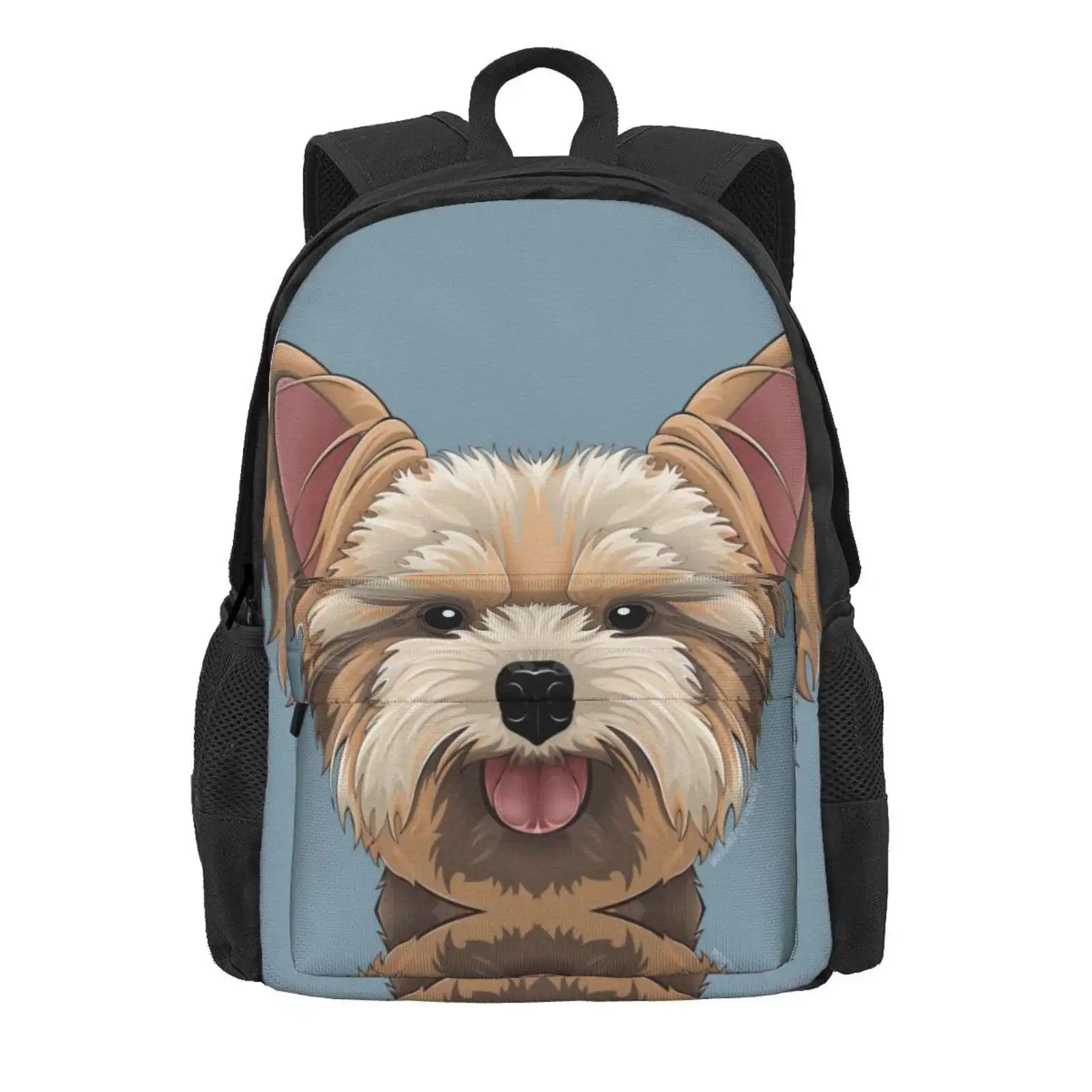 Peeking Yorkie Hot Sale Schoolbag Backpack Fashion Bags Yorkshire Terrier Dog Dog Art Cute Yorkie Art Cute Dog Art Art By