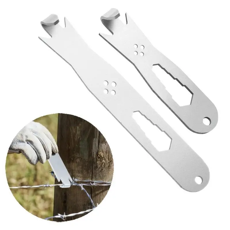 2Pcs Fence Wire Twister T Shaped Post Clamp Durable Metal Twist Fastener for Agricultural and Outdoor Fencing
