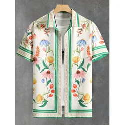 Men's Shirt Summer Casual Fashion Short Sleeved Shirt For Men Loose Breathable Hawaiian Shirt Man Casual Men's Clothing Top