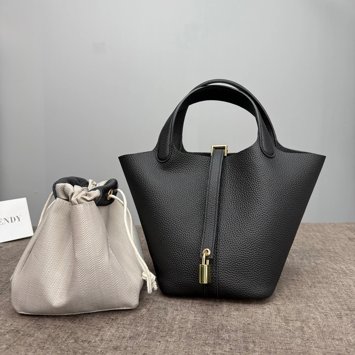 Damen Tasche Echtes Leder Oberer Griff Tragetasche Große Kapazität 3 Größen Hand Schulter Designerstil Eimerform Strukturiert Minimalistisch Tägliche Verwendung Büro Einkauf Eimerform Strukturiert Minimalistisch – Detail 13